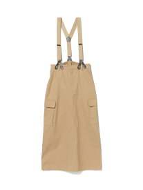 【SALE／50%OFF】サスペンダー付き カーゴ タイトスカート BEAMS HEART WOMEN ビームス アウトレット スカート ロング・マキシスカート グレー グリーン ベージュ【RBA_E】[Rakuten Fashion]