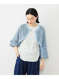 【SALE／40%OFF】ハイツイスト コットンボレロ BEAMS BOY ビームス アウトレット トップス ニット ブルー ベージュ【RBA_E】【送料無料】[Rakuten Fashion]