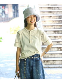 【SALE／50%OFF】【別注】Healthknit / 70s ヘンリーネック ショートスリーブ BEAMS BOY ビームス アウトレット トップス カットソー・Tシャツ ブルー レッド ベージュ【RBA_E】[Rakuten Fashion]