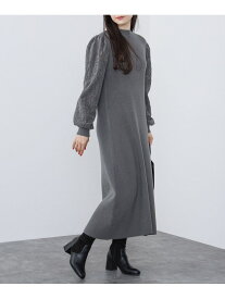 【SALE／50%OFF】ボリュームスリーブ ジャカード ワンピース BEAMS HEART WOMEN ビームス アウトレット ワンピース・ドレス ワンピース カーキグリーン【RBA_E】【送料無料】[Rakuten Fashion]