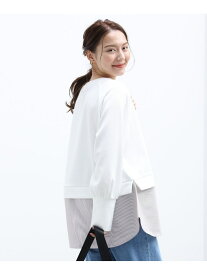【SALE／40%OFF】サカリバ / ストライプ プルオーバー BEAMS HEART WOMEN ビームス アウトレット トップス カットソー・Tシャツ グリーン ブラック ホワイト ブルー【RBA_E】[Rakuten Fashion]