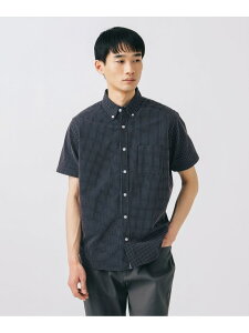 �ySALE�^30%OFF�z�h���q �{�^���_�E�� �V���c BEAMS HEART MEN �r�[���X �A�E�g���b�g �g�b�v�X �V���c�E�u���E�X �z���C�g �l�C�r�[�yRBA_E�z�y���������z[Rakuten Fashion]