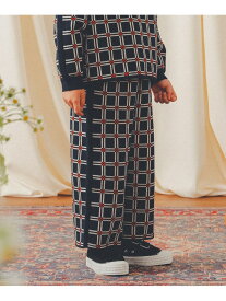 【SALE／70%OFF】チェック ジャカード ニット パンツ(100~150cm) こども ビームス ビームス アウトレット パンツ その他のパンツ ホワイト ネイビー【RBA_E】[Rakuten Fashion]