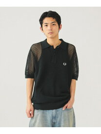 【SALE／30%OFF】【別注】FRED PERRY / オープンニットポロ BEAMS ビームス アウトレット トップス ポロシャツ ホワイト ブラック【RBA_E】【送料無料】[Rakuten Fashion]