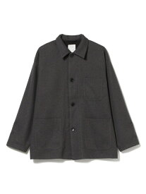 【SALE／60%OFF】B:MING by BEAMS / ストレッチ ヘリンボーンジャージ カバーオール B:MING by BEAMS ビームス アウトレット ジャケット・アウター ブルゾン・ジャンパー グレー ベージュ【RBA_E】【送料無料】[Rakuten Fashion]