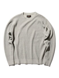 【SALE／50%OFF】12ゲージ クルーネック リブ ニット BEAMS PLUS ビームス アウトレット トップス ニット ホワイト ベージュ ブルー グレー【RBA_E】【送料無料】[Rakuten Fashion]