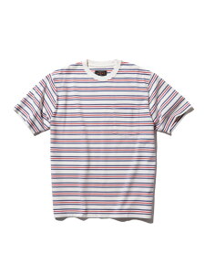 �ySALE�^50%OFF�zPocket Tee Multi Stripe BEAMS PLUS �r�[���X �A�E�g���b�g �g�b�v�X �J�b�g�\�[�ET�V���c �p�[�v�� ���b�h �z���C�g�yRBA_E�z�y���������z[Rakuten Fashion]