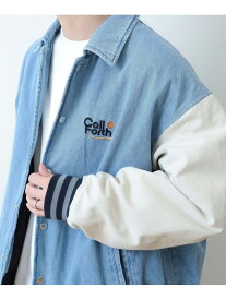 【SALE／30%OFF】刺繍 デニム スタジャン BEAMS HEART MEN ビームス アウトレット ジャケット・アウター スタジャン・スカジャン ホワイト【RBA_E】【送料無料】[Rakuten Fashion]