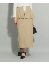 【SALE／70%OFF】ペプラム タイト スカート Ray BEAMS ビームス アウトレット スカート その他のスカート ブラック ベージュ【RBA_E】[Rakuten Fashion]