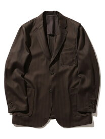 【SALE／70%OFF】BEAMS PLUS / ウール ヘリンボーン シャンブレー 3ボタン コンフォートジャケット BEAMS MEN ビームス アウトレット ジャケット・アウター テーラードジャケット・ブレザー ブラウン カーキ【RBA_E】【送料無料】[Rakuten Fashion]