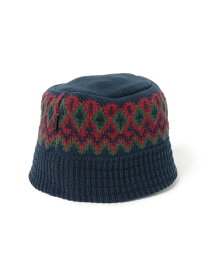 【SALE／40%OFF】ジャカードニット バケット ハット BEAMS ビームス アウトレット 帽子 ハット ネイビー ブラック ホワイト【RBA_E】[Rakuten Fashion]