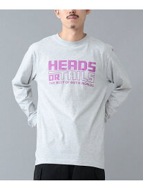 【SALE／30%OFF】【SPECIAL PRICE】BEAMS T / HEADS OR TAILS ロングスリーブ Tシャツ BEAMS T ビームス アウトレット トップス カットソー・Tシャツ グレー ネイビー【RBA_E】[Rakuten Fashion]