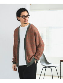 【SALE／50%OFF】リネン ミックス ジャカード カーディガン B:MING by BEAMS ビームス アウトレット トップス カーディガン グリーン【RBA_E】【送料無料】[Rakuten Fashion]