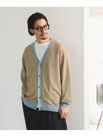 【SALE／50%OFF】リネン ミックス ジャカード カーディガン B:MING by BEAMS ビームス アウトレット トップス カーディガン グリーン【RBA_E】【送料無料】[Rakuten Fashion]