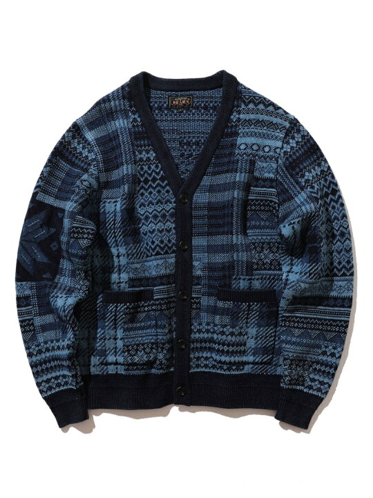 楽天市場】【SALE／60%OFF】BEAMS PLUS / インディゴジャガード ニット 