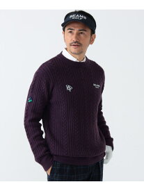 【SALE／60%OFF】PURPLE LABEL / スフィダンテ フィッシャーマンニット BEAMS GOLF PURPLE LABEL ビームス アウトレット トップス ニット パープル ホワイト【RBA_E】【送料無料】[Rakuten Fashion]