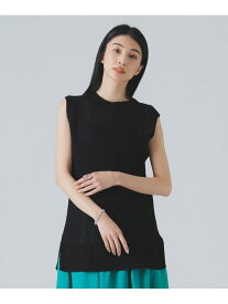【SALE／60%OFF】アイレット ニット ベスト EFFE BEAMS ビームス アウトレット トップス ニット ブラック ピンク【RBA_E】【送料無料】[Rakuten Fashion]