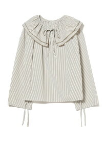【SALE／60%OFF】ロンドンストライプ ブラウス B:MING by BEAMS ビームス アウトレット トップス シャツ・ブラウス ベージュ ネイビー【RBA_E】[Rakuten Fashion]