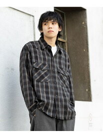 【SALE／40%OFF】ダメージ チェック ネルシャツ BEAMS HEART MEN ビームス アウトレット トップス シャツ・ブラウス ベージュ グレー【RBA_E】【送料無料】[Rakuten Fashion]