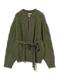 【SALE／40%OFF】3ゲージ 2トーン アラン カーディガン BEAMS BOY ビームス アウトレット トップス カーディガン グリーン ホワイト ブラック【RBA_E】【送料無料】[Rakuten Fashion]