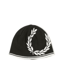 【SALE／30%OFF】【別注】FRED PERRY / ロゴ ジャカード ビーニー BEAMS ビームス アウトレット 帽子 ニット帽・ビーニー ブラック グリーン ネイビー【RBA_E】【送料無料】[Rakuten Fashion]