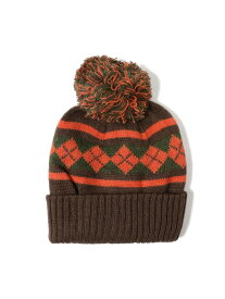 【SALE／40%OFF】アーガイル ポンポン ワッチ キャップ BEAMS ビームス アウトレット 帽子 ニット帽・ビーニー ブラウン ブラック グリーン ネイビー【RBA_E】[Rakuten Fashion]