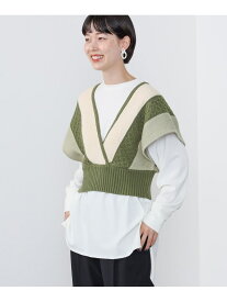 【SALE／30%OFF】カットプルオーバー ベストセット BEAMS HEART WOMEN ビームス アウトレット トップス ニット ブラウン グリーン ブラック【RBA_E】【送料無料】[Rakuten Fashion]