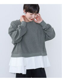 【SALE／40%OFF】ヘリンボーン アシメプルオーバー BEAMS HEART WOMEN ビームス アウトレット トップス スウェット・トレーナー ベージュ ブラック ブルー グリーン【RBA_E】[Rakuten Fashion]