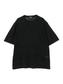 【SALE／30%OFF】【別注】MORGANO / リネンコットン クルーネック ニットTシャツ BEAMS F ビームス アウトレット トップス カットソー・Tシャツ グレー ブラック【RBA_E】【送料無料】[Rakuten Fashion]