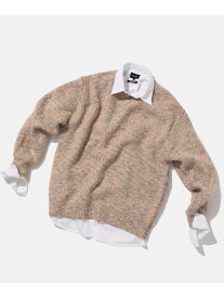 【SALE／30%OFF】5ゲージ シャギー クルーネック ニット BEAMS ビームス アウトレット トップス ニット グリーン ブルー ホワイト【RBA_E】【送料無料】[Rakuten Fashion]