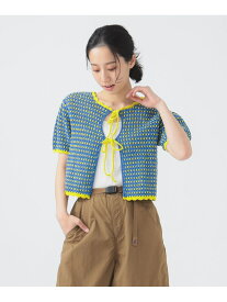 【SALE／40%OFF】【別注】LOGAN Knitting Mills / クロシェ カーディガン B:MING by BEAMS ビームス アウトレット トップス カーディガン ブルー ピンク【RBA_E】【送料無料】[Rakuten Fashion]