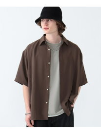 【SALE／60%OFF】ポリエステル トロミ 比翼 シャツ BEAMS HEART MEN ビームス アウトレット トップス シャツ・ブラウス グレー ブラウン【RBA_E】[Rakuten Fashion]