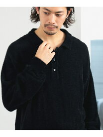 【SALE／50%OFF】12ゲージ シャギー ポロシャツ B:MING by BEAMS ビームス アウトレット トップス ニット ブラック ブルー【RBA_E】【送料無料】[Rakuten Fashion]