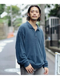 【SALE／50%OFF】12ゲージ シャギー ポロシャツ B:MING by BEAMS ビームス アウトレット トップス ニット ブラック ブルー【RBA_E】【送料無料】[Rakuten Fashion]