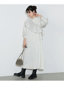 【SALE／50%OFF】フリル付き スウェット ワンピース BEAMS HEART WOMEN ビームス アウトレット ワンピース・ドレス その他のワンピース・ドレス グレー【RBA_E】【送料無料】[Rakuten Fashion]