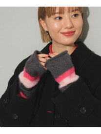 【SALE／60%OFF】【防寒/ギフト/プレゼント】ボーダー アームウォーマー Ray BEAMS ビームス アウトレット ファッション雑貨 手袋 ピンク【RBA_E】[Rakuten Fashion]