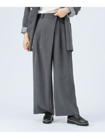 【SALE／50%OFF】ラップ タック スラックス BEAMS HEART WOMEN ビームス アウトレット パンツ その他のパンツ ネイビー【RBA_E】[Rakuten Fashion]