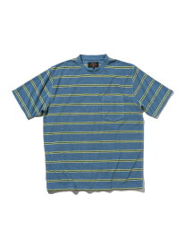 【SALE／40%OFF】BEAMS PLUS / パイル ホリゾンタルストライプ ポケット Tシャツ BEAMS PLUS ビームス アウトレット トップス カットソー・Tシャツ ブルー ブラウン オレンジ グリーン【RBA_E】【送料無料】[Rakuten Fashion]