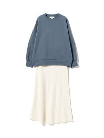 【SALE／50%OFF】裏起毛 スウェット * ニットスカート セット B:MING by BEAMS ビームス アウトレット ワンピース・ドレス ワンピース ホワイト ブラック【RBA_E】【送料無料】[Rakuten Fashion]