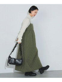 【SALE／40%OFF】キルティング キャミソールワンピース BEAMS HEART WOMEN ビームス アウトレット ワンピース・ドレス ワンピース グリーン ブラック【RBA_E】【送料無料】[Rakuten Fashion]