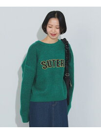 【SALE／40%OFF】SUTERA ロゴ ニット(手洗い可能) BEAMS HEART WOMEN ビームス アウトレット トップス ニット グリーン ネイビー【RBA_E】[Rakuten Fashion]
