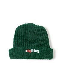 【SALE／50%OFF】aNYthing / CLASSIC LOGO BEANIE BEAMS T ビームス アウトレット 帽子 キャップ グリーン【RBA_E】【送料無料】[Rakuten Fashion]