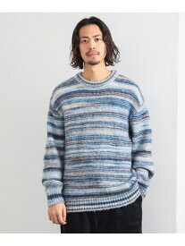 【SALE／50%OFF】3ゲージ グラデーション ボーダー クルーネック ニット B:MING by BEAMS ビームス アウトレット トップス ニット ブルー ベージュ【RBA_E】【送料無料】[Rakuten Fashion]