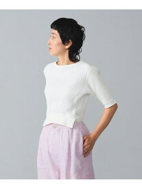 【SALE／60%OFF】maturely / Rib Gimmick Short Sleeves BEAMS BOY ビームス アウトレット トップス カットソー・Tシャツ ホワイト ブラック【RBA_E】【送料無料】[Rakuten Fashion]