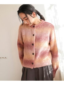 【SALE／40%OFF】グラデーション ニット カーディガン BEAMS HEART WOMEN ビームス アウトレット トップス カーディガン レッド ブルー ホワイト【RBA_E】【送料無料】[Rakuten Fashion]