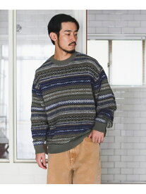 【SALE／50%OFF】5ゲージ フェアアイル ニット B:MING by BEAMS ビームス アウトレット トップス ニット グリーン ネイビー【RBA_E】【送料無料】[Rakuten Fashion]