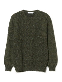 【SALE／40%OFF】INIS MEAIN / Corran Cable Crew Neck Knit BEAMS MEN ビームス アウトレット トップス ニット カーキ【RBA_E】【送料無料】[Rakuten Fashion]