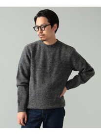【SALE／40%OFF】シェットランド クルーネック ニット BEAMS F ビームス アウトレット トップス ニット ブラウン イエロー【RBA_E】【送料無料】[Rakuten Fashion]
