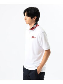 【SALE／50%OFF】＜MEN＞ORANGE LABEL / 裏襟ジャカードロゴ ポロシャツ BEAMS GOLF ORANGE LABEL ビームス アウトレット トップス ポロシャツ ホワイト ブラック ネイビー【RBA_E】【送料無料】[Rakuten Fashion]