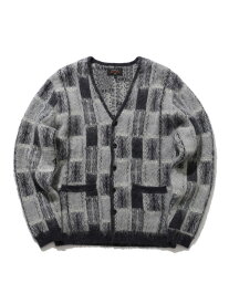 【SALE／60%OFF】ダブルジャカード チェックパターン カーディガン BEAMS PLUS ビームス アウトレット トップス カーディガン イエロー ネイビー グレー【RBA_E】【送料無料】[Rakuten Fashion]